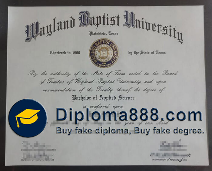Wayland Baptist University diploma