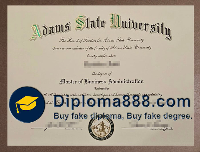 Adams State University diploma