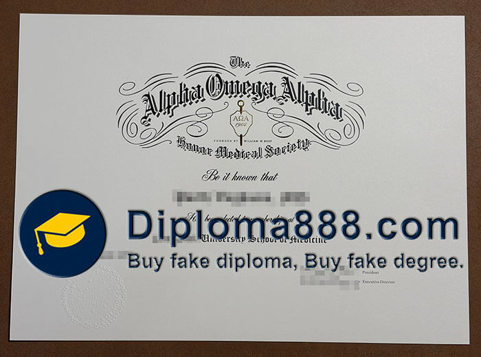 Alpha Omega Alpha certificate