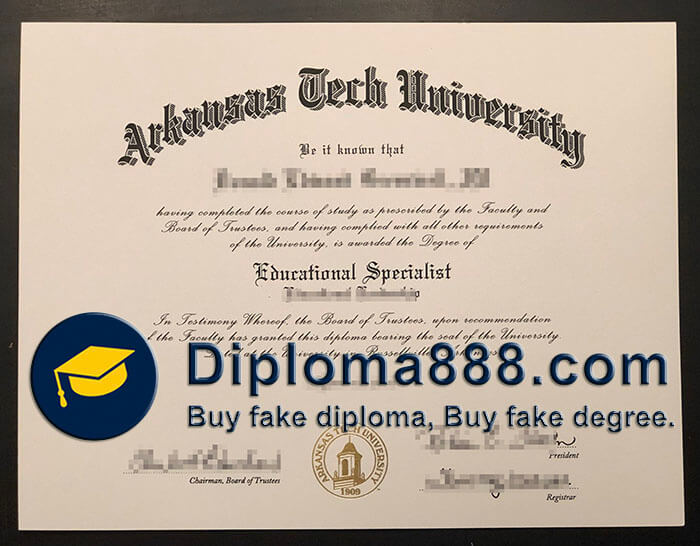 Arkansas Tech University diploma