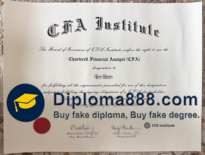 CFA Institute certificate