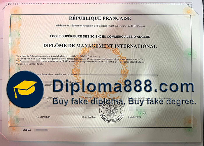 ESSCA School of Management diploma