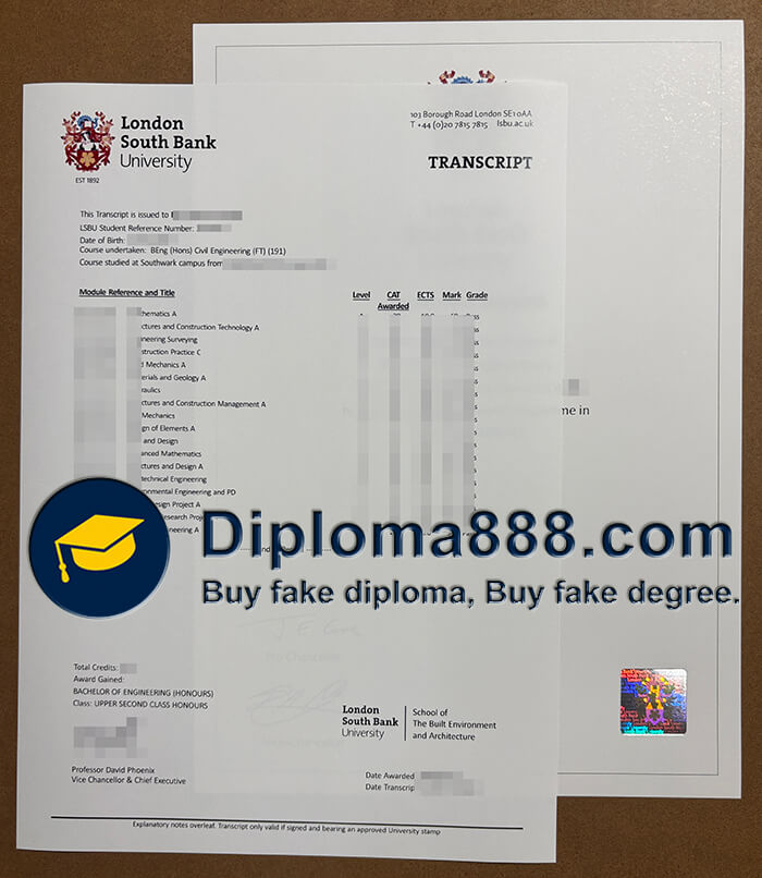 London South Bank University degree