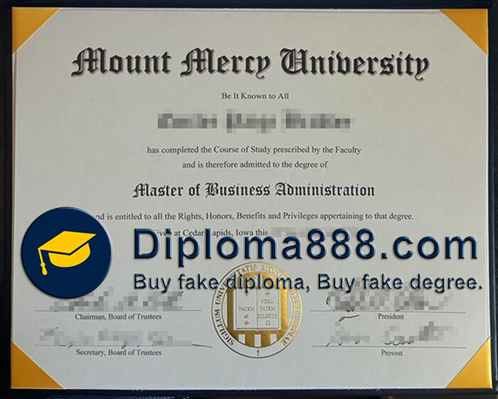 Mount Mercy University diploma