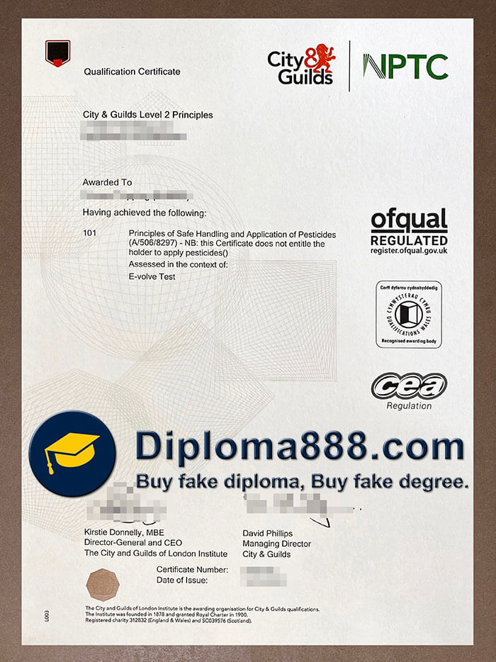 NPTC Qualification Certificate