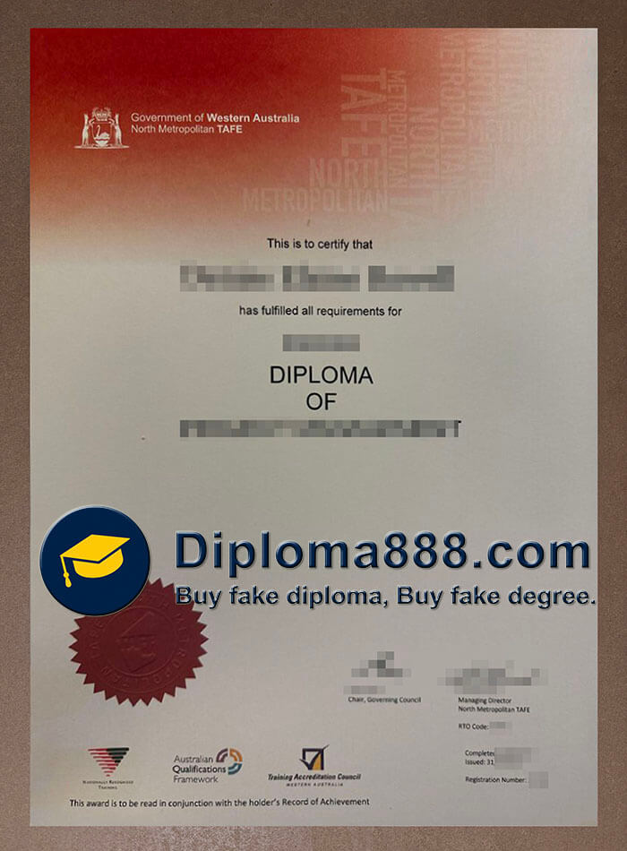 North Metropolitan TAFE certificate