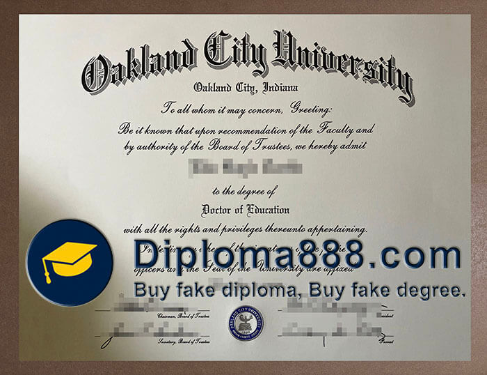 Oakland City University diploma