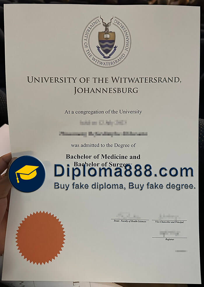 University of the Witwatersrand diploma