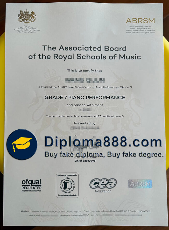 Associated Board of the Royal Schools of Music certificate