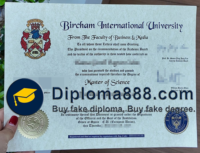 Bircham International University diploma