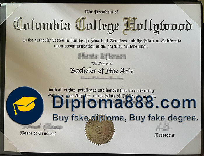 Columbia College Hollywood diploma