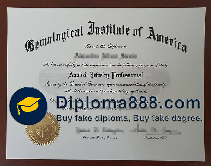 Gemological Institute of America diploma