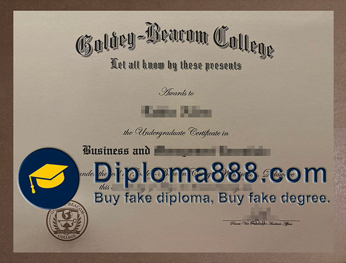 Goldey Beacom College diploma