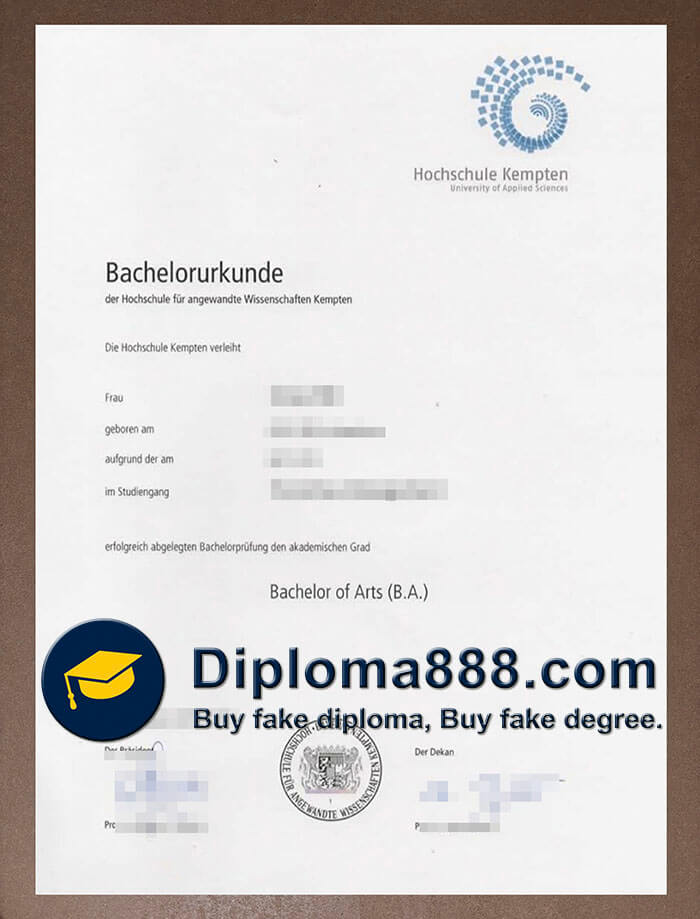 Hochschule Kempten Zeugnis