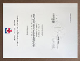 Copy London School of Hygiene and Tropical Medicine diploma.