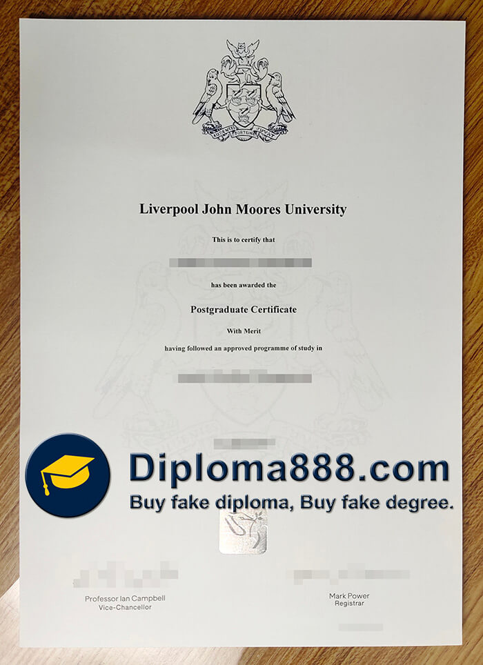 Liverpool John Moores University diploma