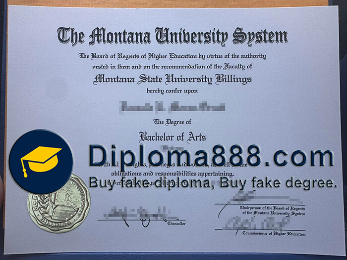 Montana State University Billings diploma