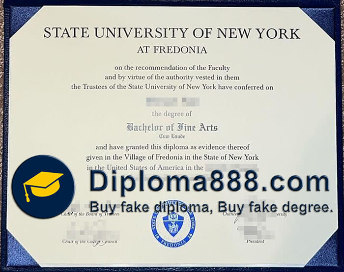 SUNY Fredonia diploma