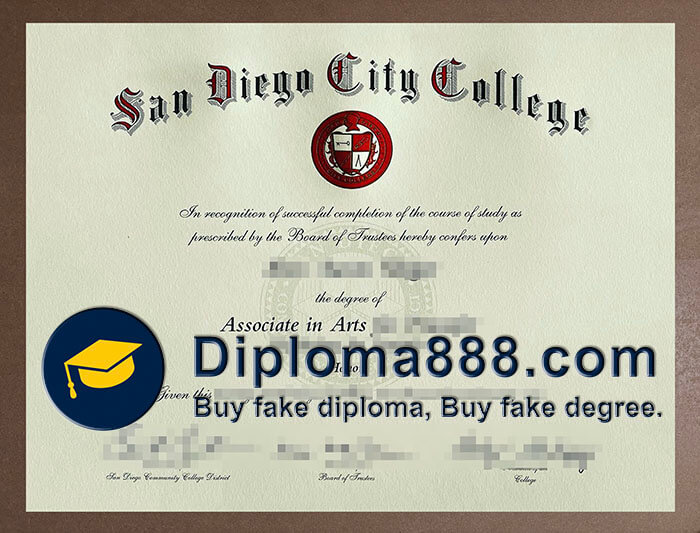 San Diego City College diploma
