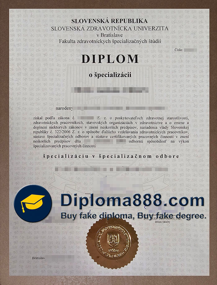 Slovenská zdravotnícka univerzita v Bratislave degree