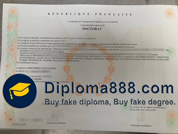 Université Paris Cité diploma