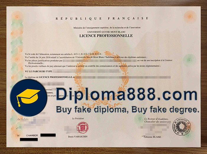 Université Savoie Mont Blanc diploma