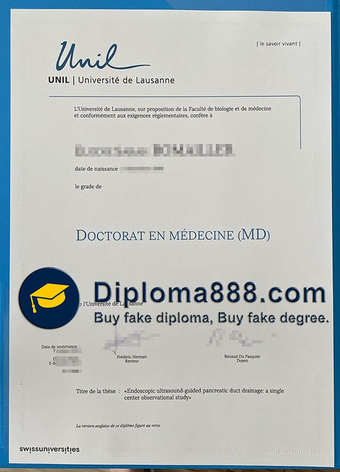 Université de Lausanne diploma