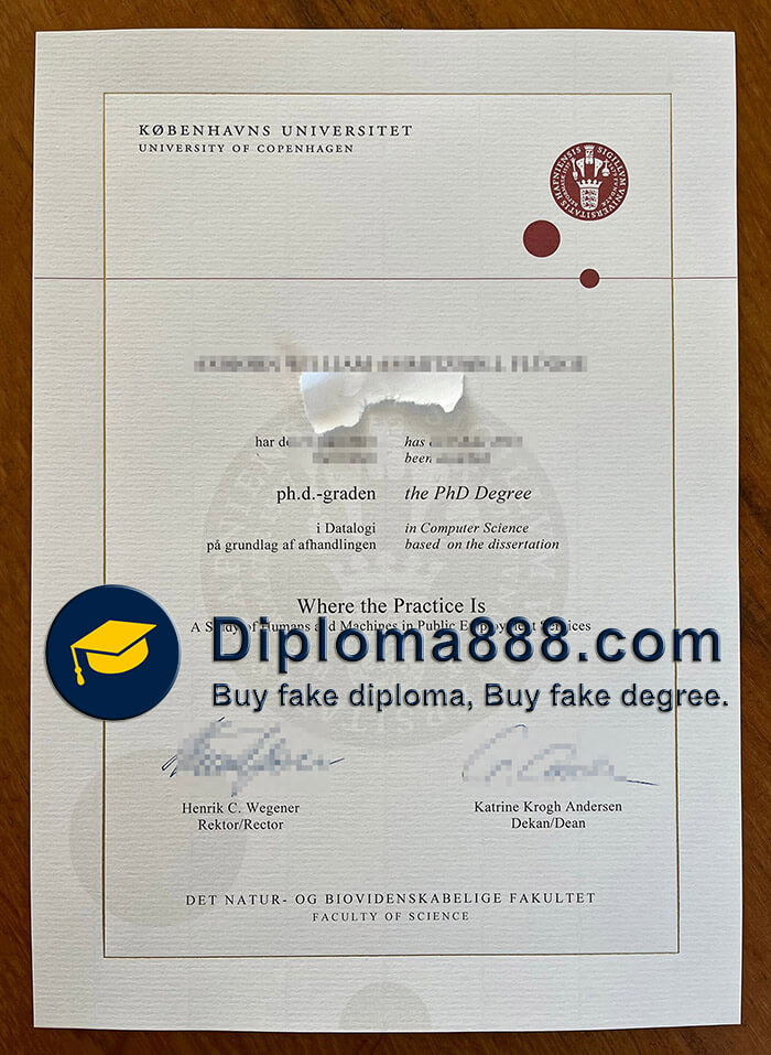 University of Copenhagen diploma