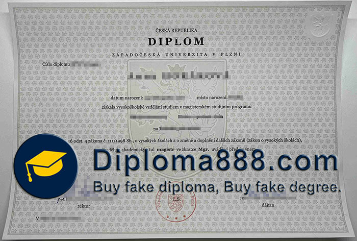 Západočeská univerzita v Plzni diploma