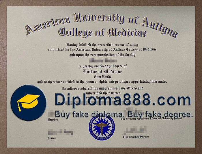 American University of Antigua diploma