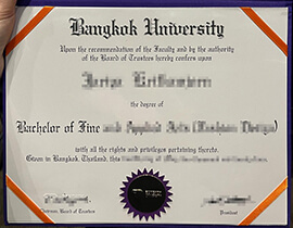 How to Copy a Damaged Bangkok University diploma  Online?
