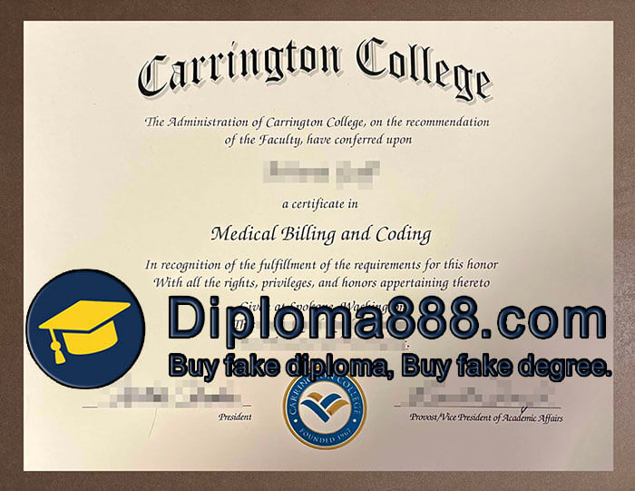 Carrington College diploma