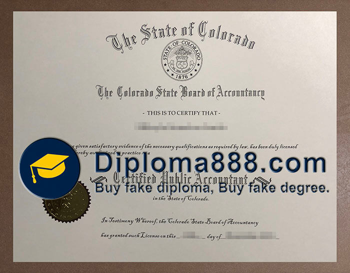 Colorado CPA certificate