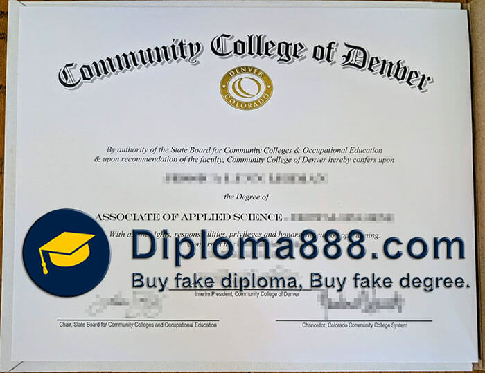 Community College of Denver diploma