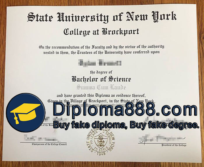 SUNY Brockport official transcript