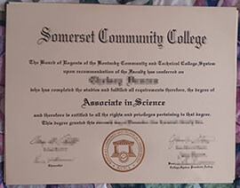 Order a phony Somerset Community College degree for a job.