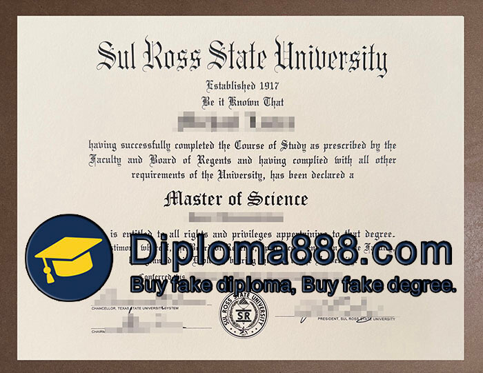 Sul Ross State University diploma