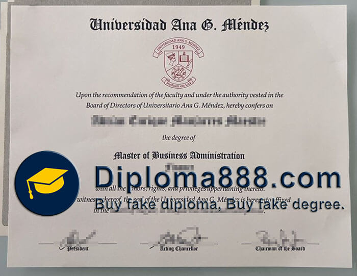 Universidad Ana G Méndez diploma