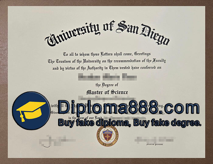 University of San Diego diploma