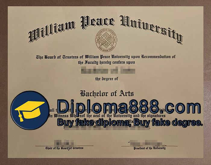 William Peace University diploma