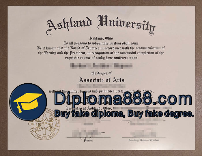 Ashland University diploma