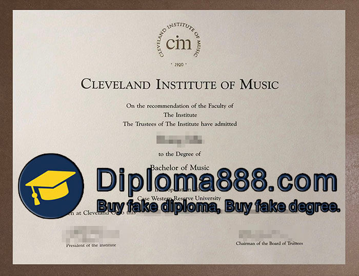 Cleveland Institute of Music diploma