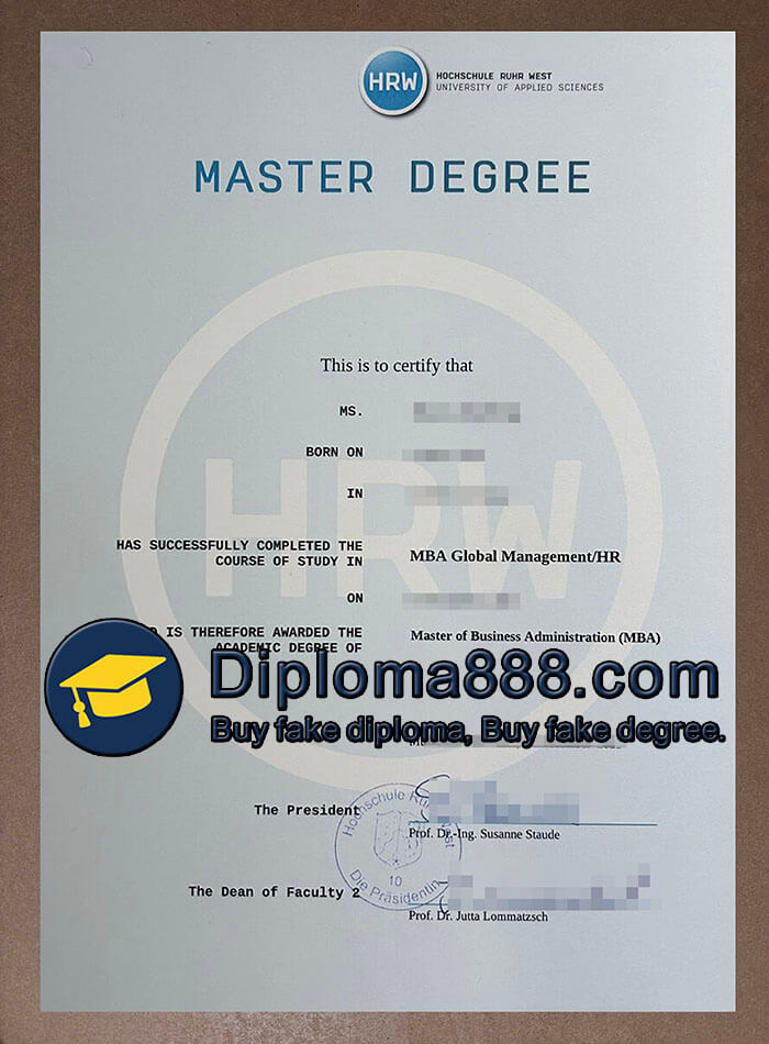 Hochschule Ruhr West degree