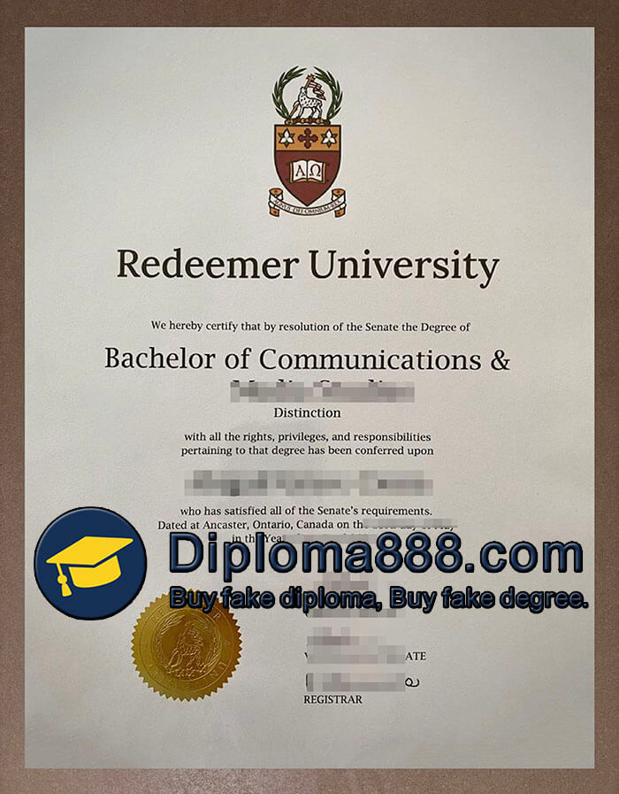 Redeemer University diploma