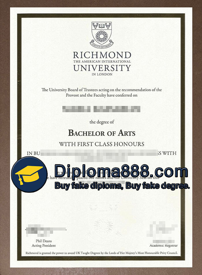 Richmond American University London degree