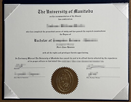 Order a University of Manitoba diploma and diploma cover.