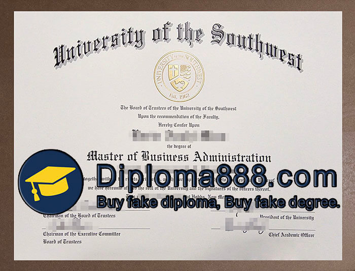 University of the Southwest diploma