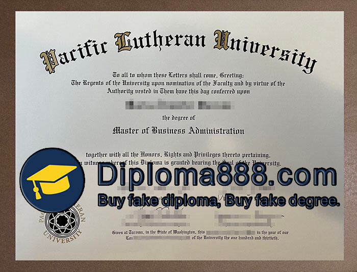 Pacific Lutheran University diploma