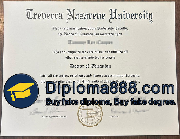 Trevecca Nazarene University diploma