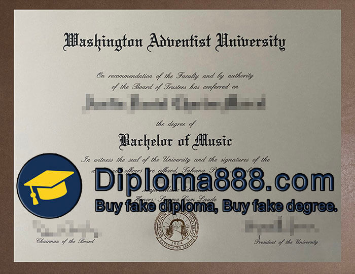 Washington Adventist University diploma